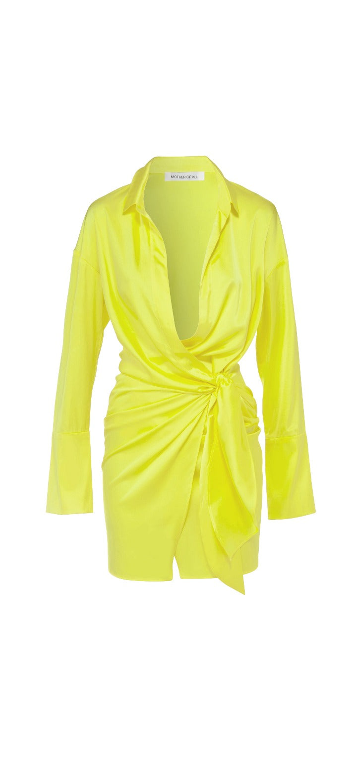Gisele Mini Dress - Neon Yellow