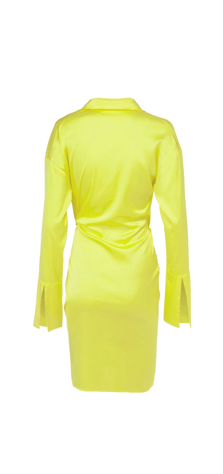 Gisele Mini Dress - Neon Yellow