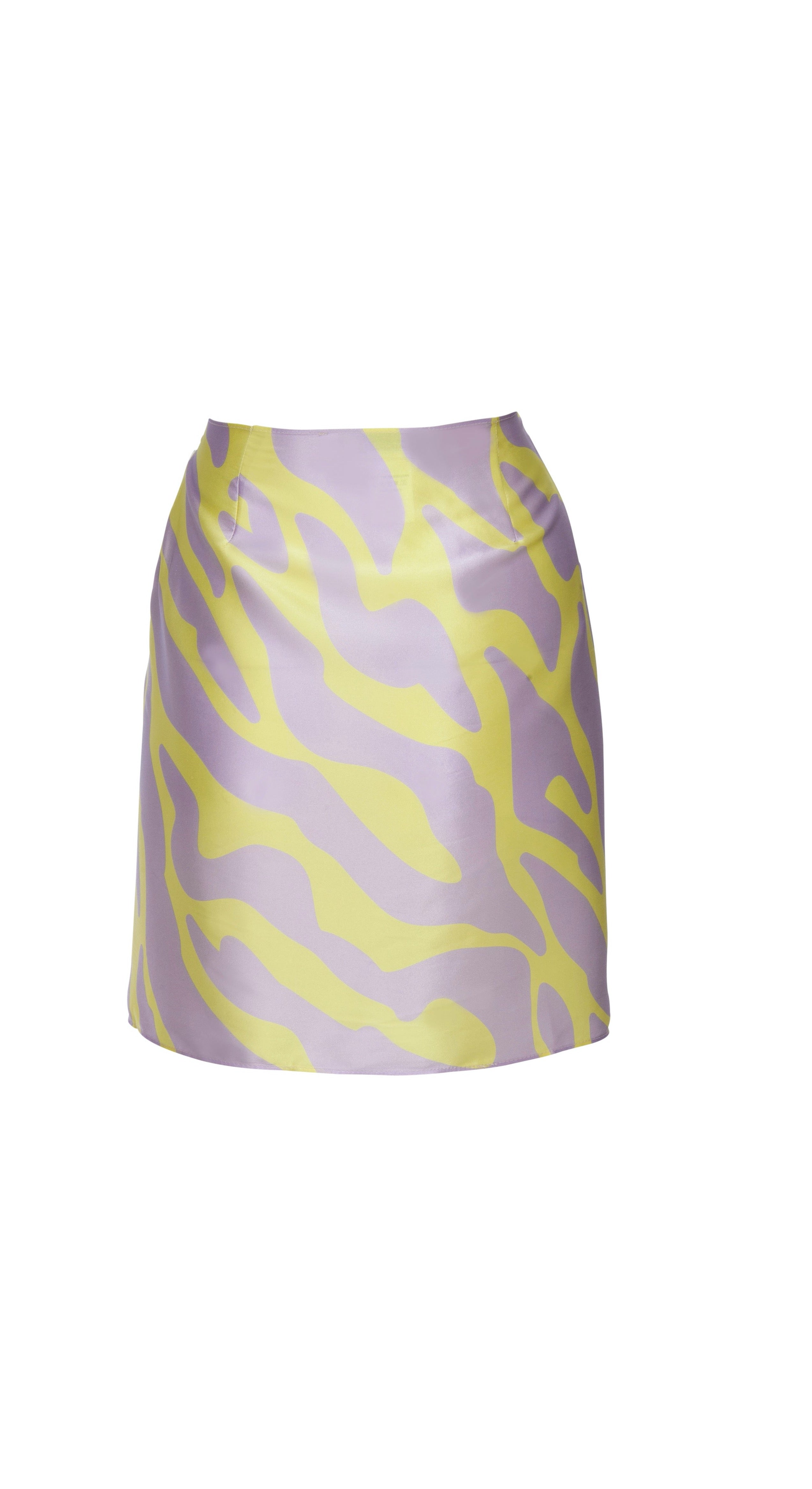 Adriana Silk Mini Skirt - Printed Zebra