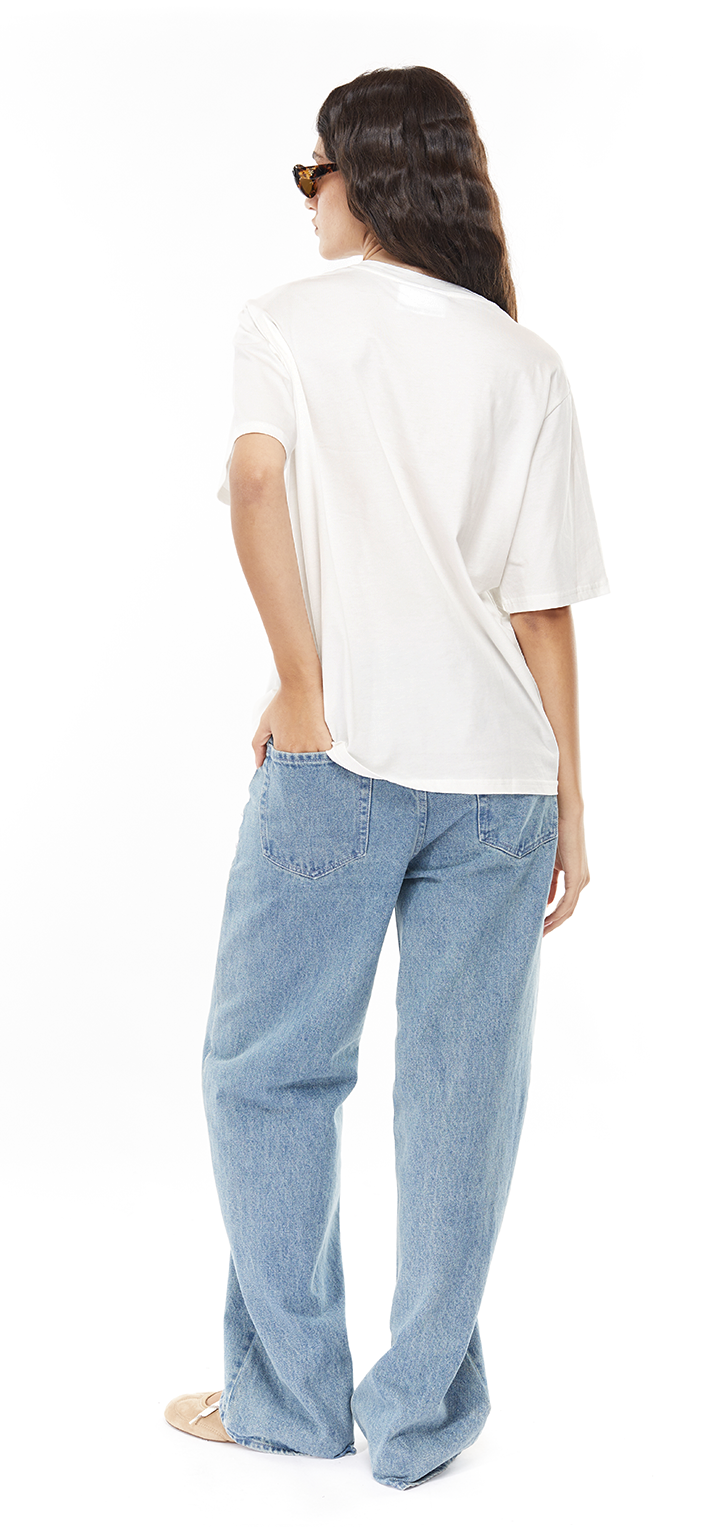 Ariel cotton cut out t shirt - White - pre order