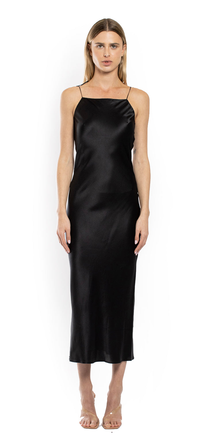 black dress silk Donna Silk dress
