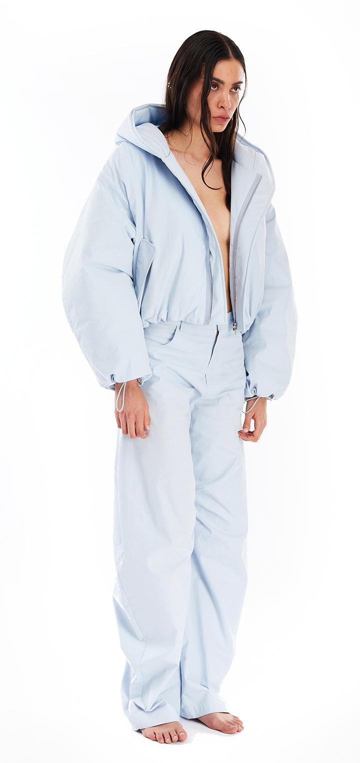 Juice crop Bomber- Light Blue