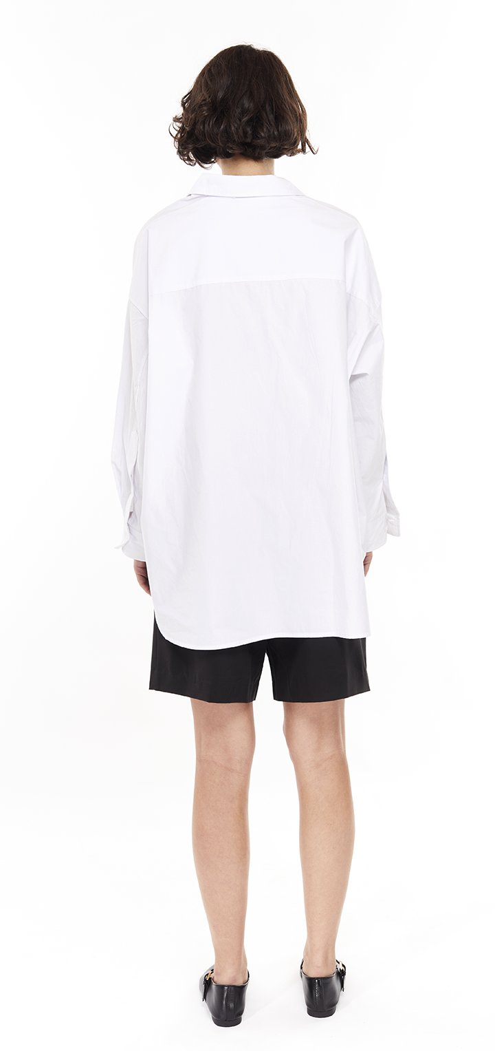 oversize button shirt - white