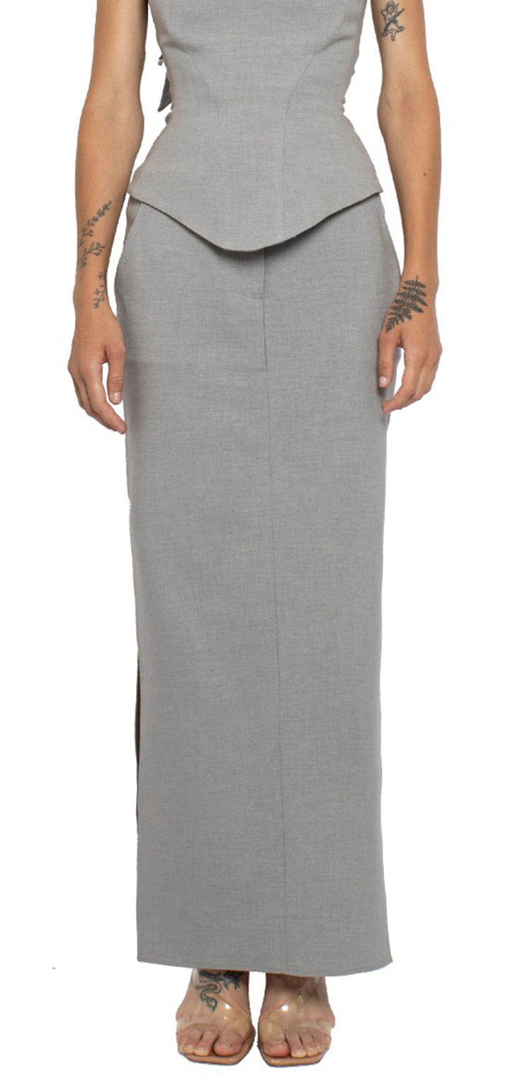 Rylie Skirt Wool Grey1