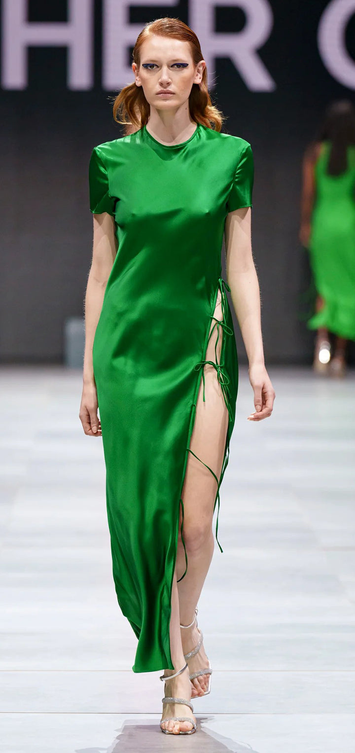 Vivian Silk Dress - Green