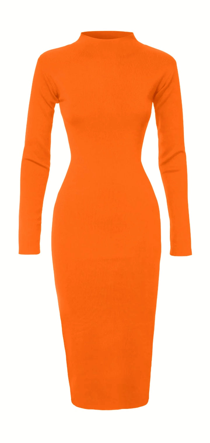 Petra Knit Dress - Orange