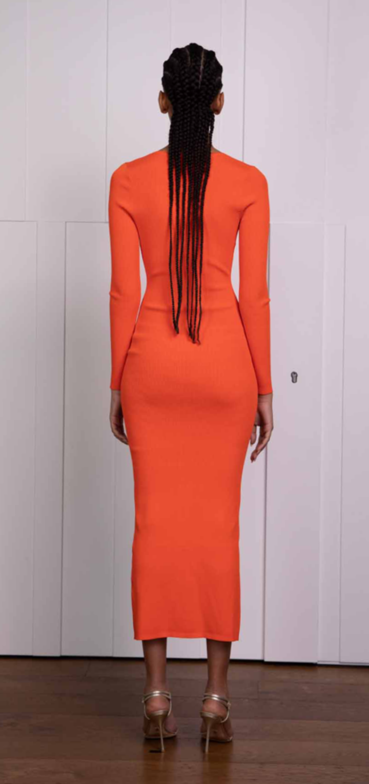 Ambra Knit Dress - Orange