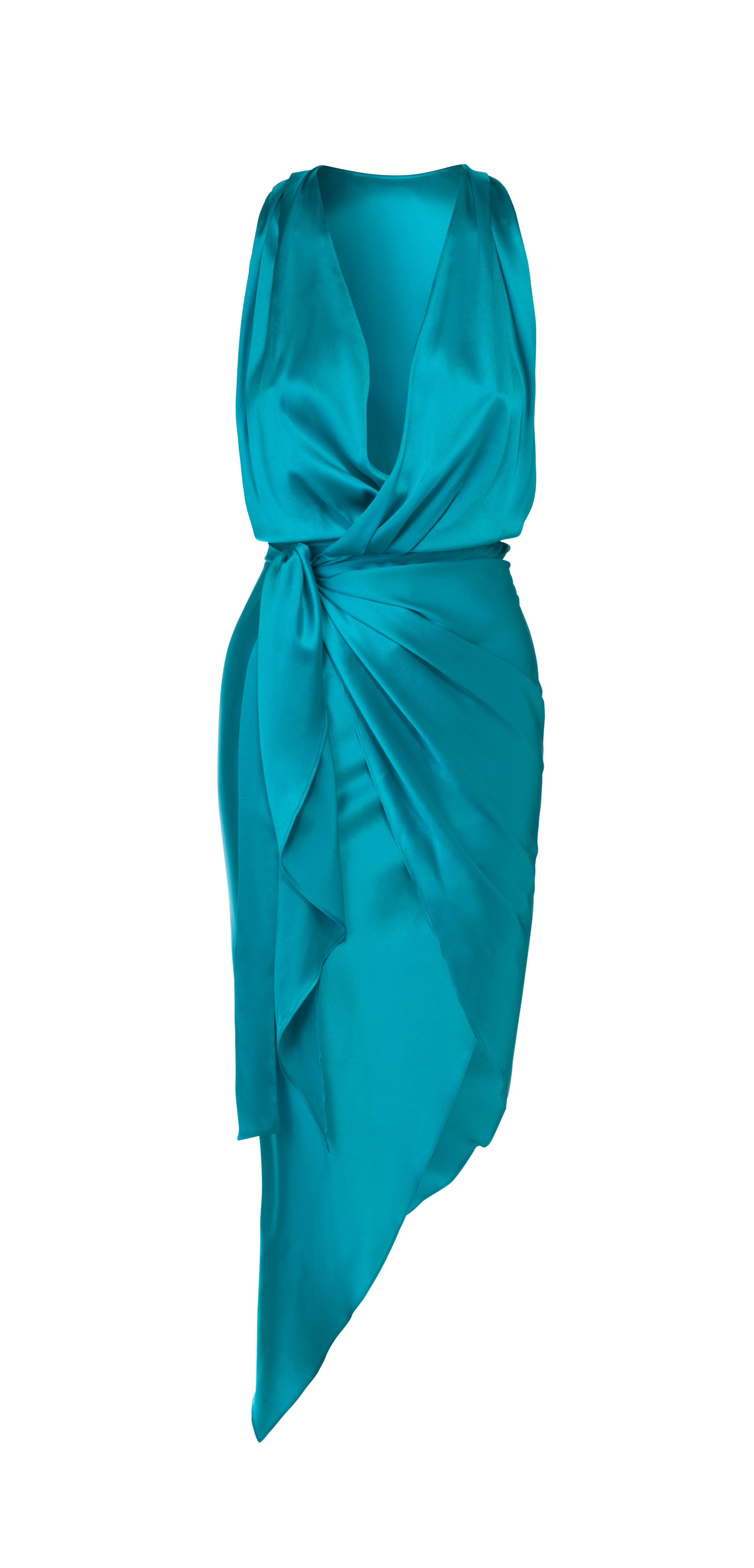 Perry Silk Dress - Light Blue