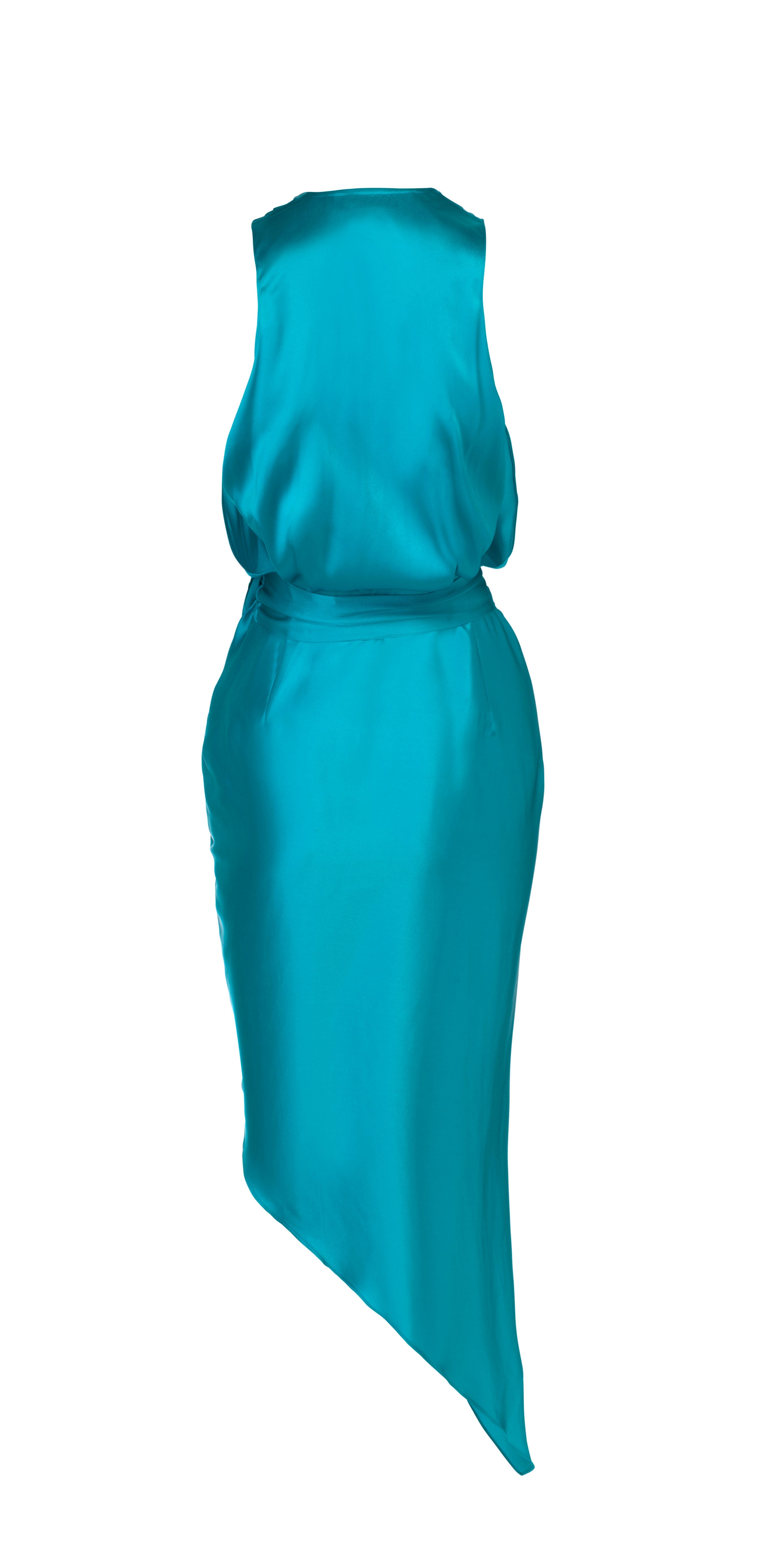 Perry Silk Dress - Blue