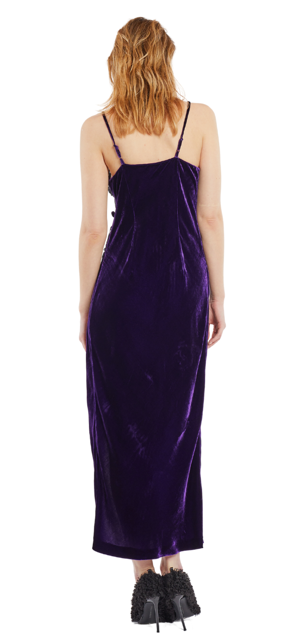 Mabel Velvet Dress - Purple