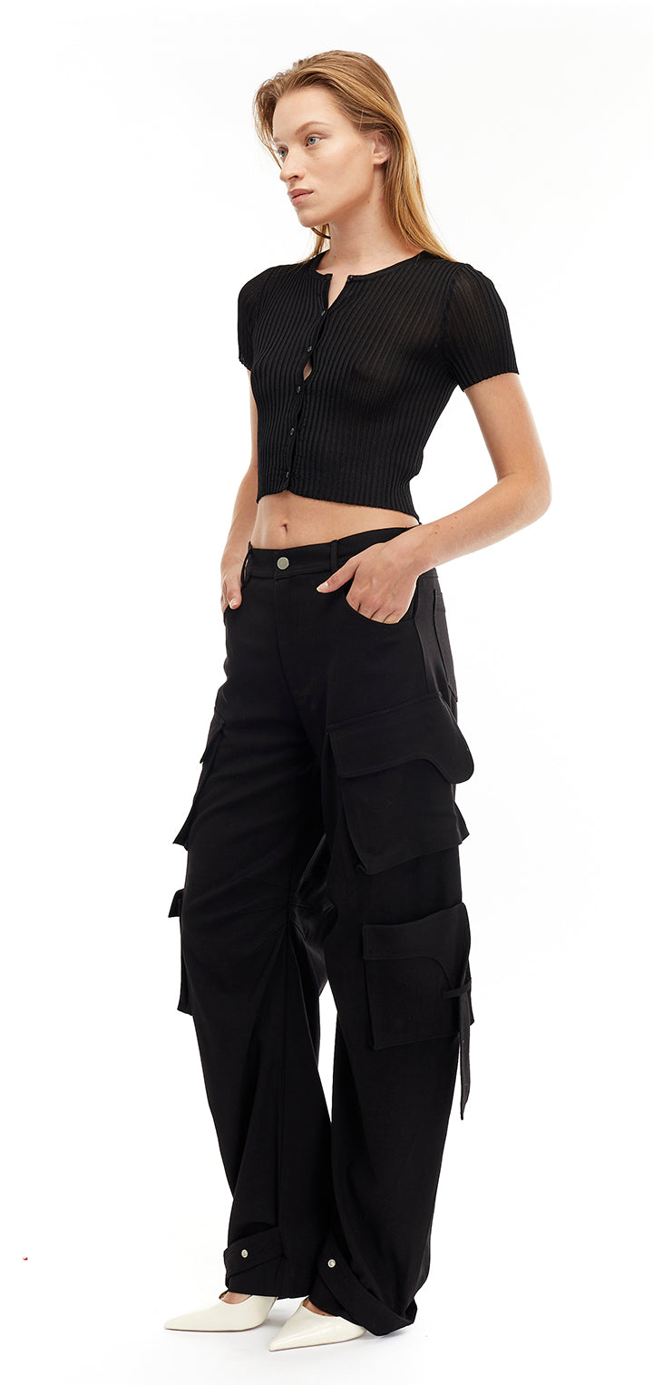 Rae Cargo Pants - Black