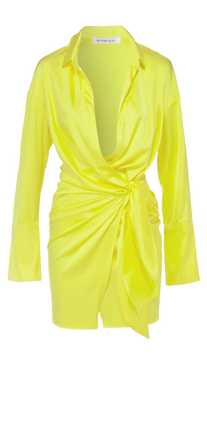 Gisele Mini Dress - Neon Yellow