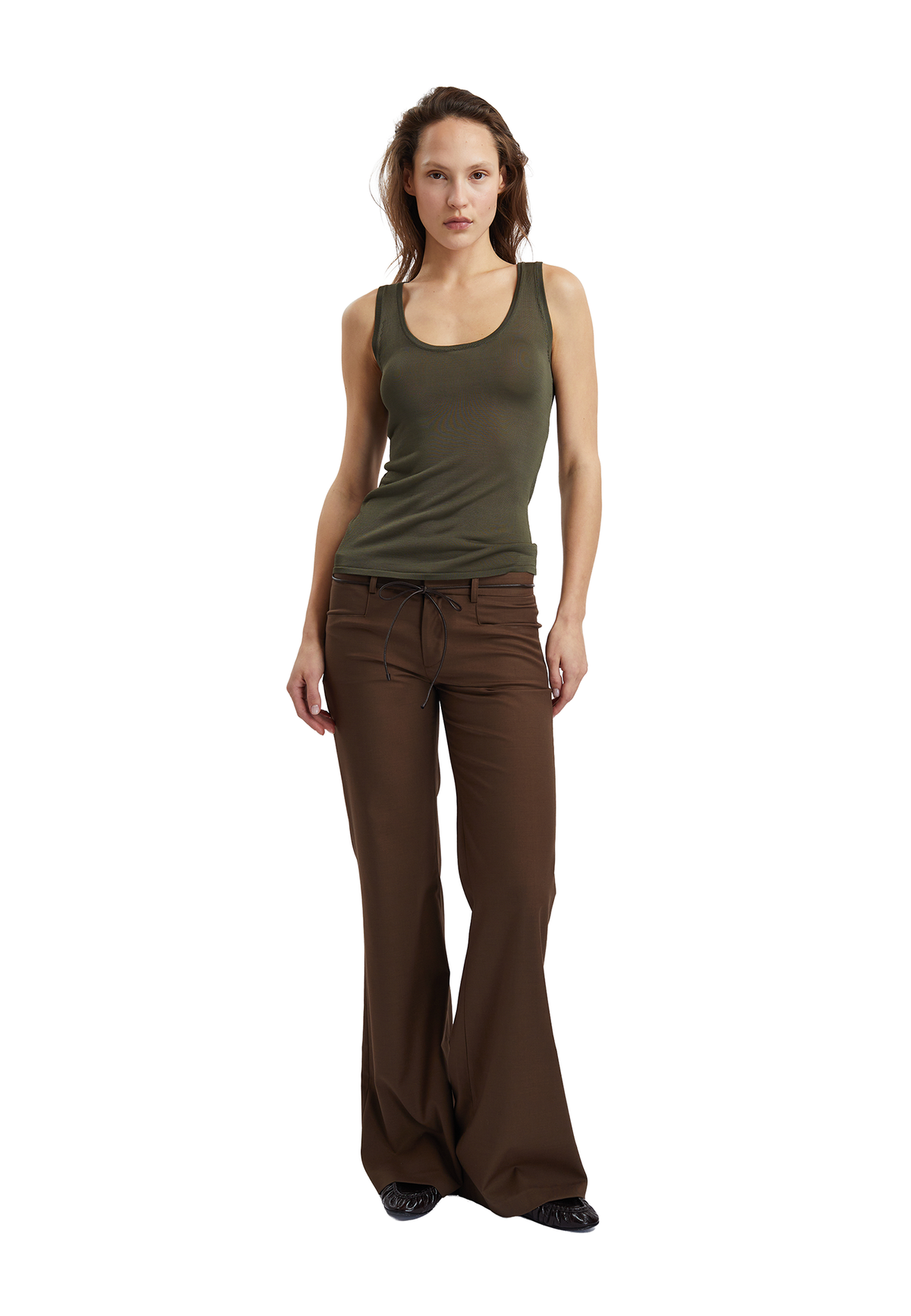 Ada tailored pants- Wood