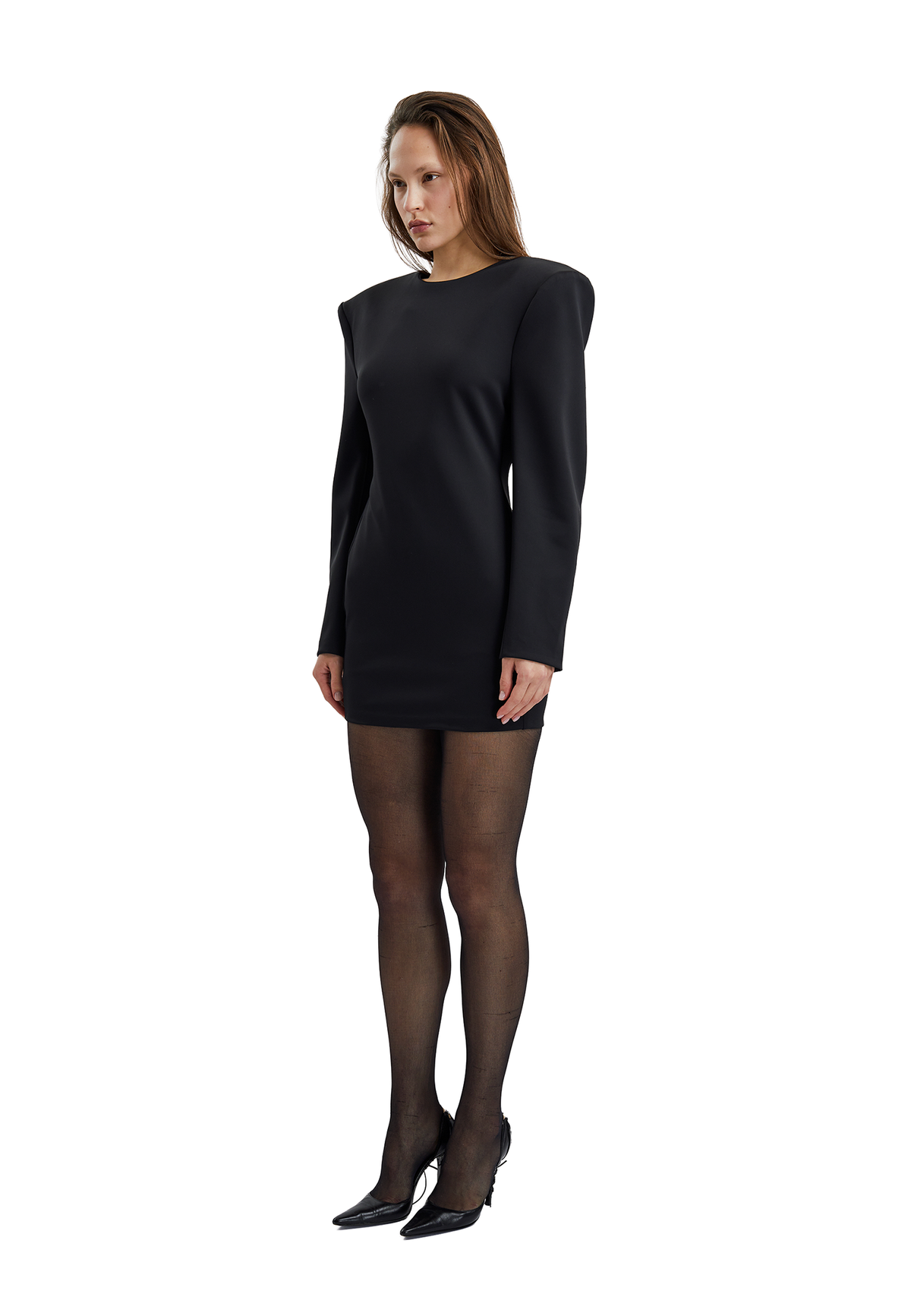 Brandy open back mini dress - Black
