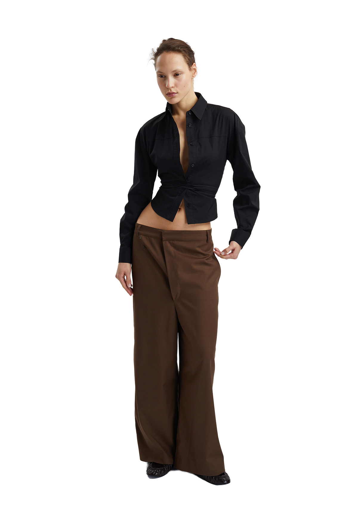 Bridget button shirt-Black