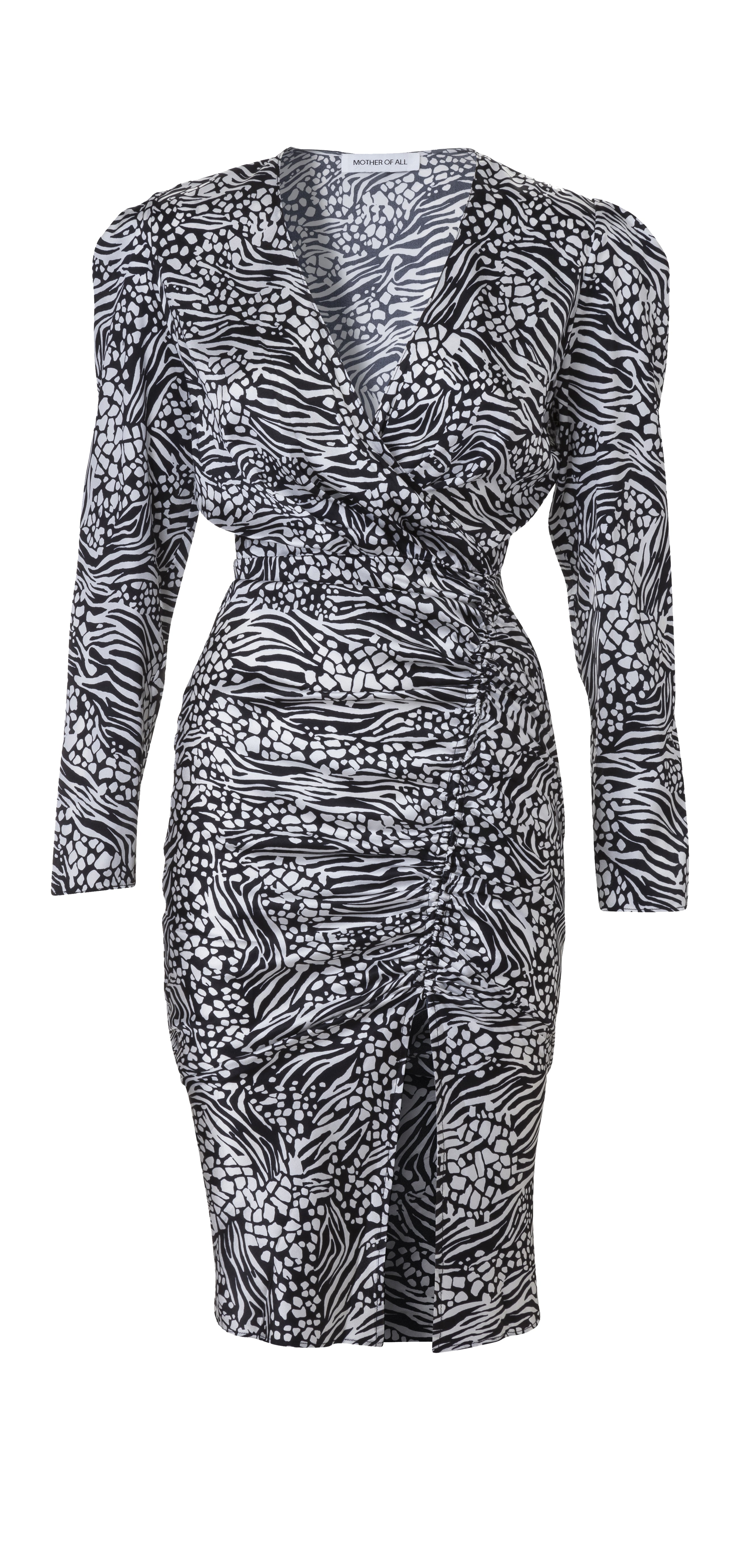 Dora Silk Dress - Printed Black&White