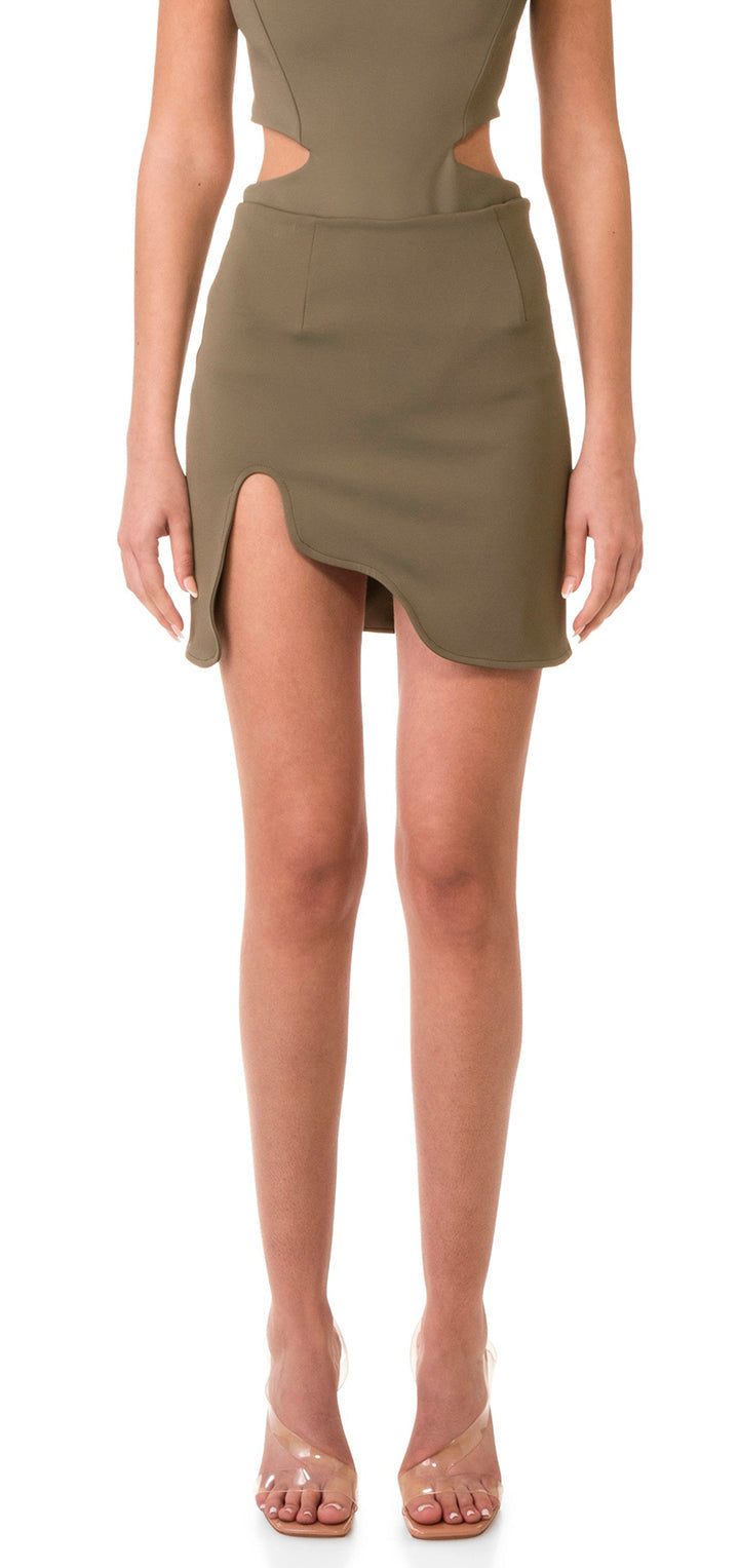 Liza Mini Skirt - Olive Green