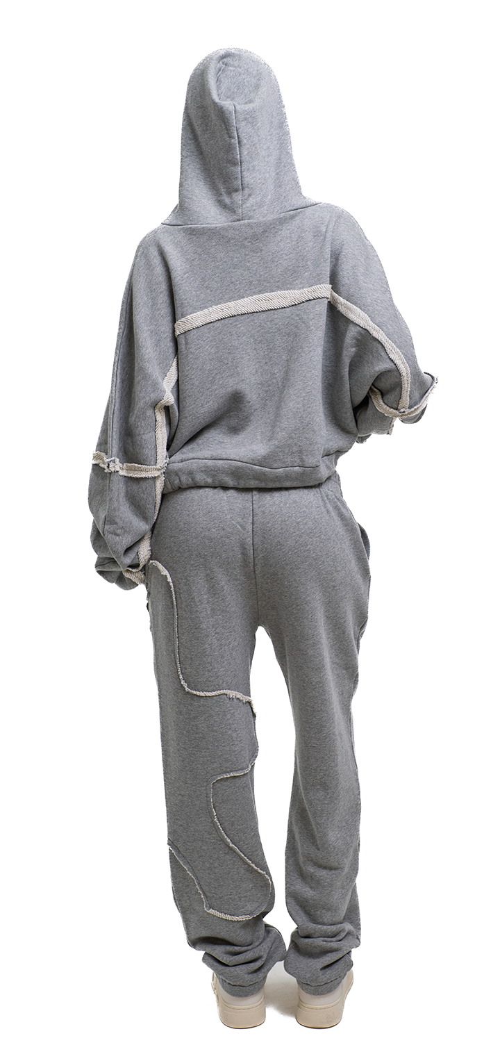 Hoodie zip sweatshirt - Light gray