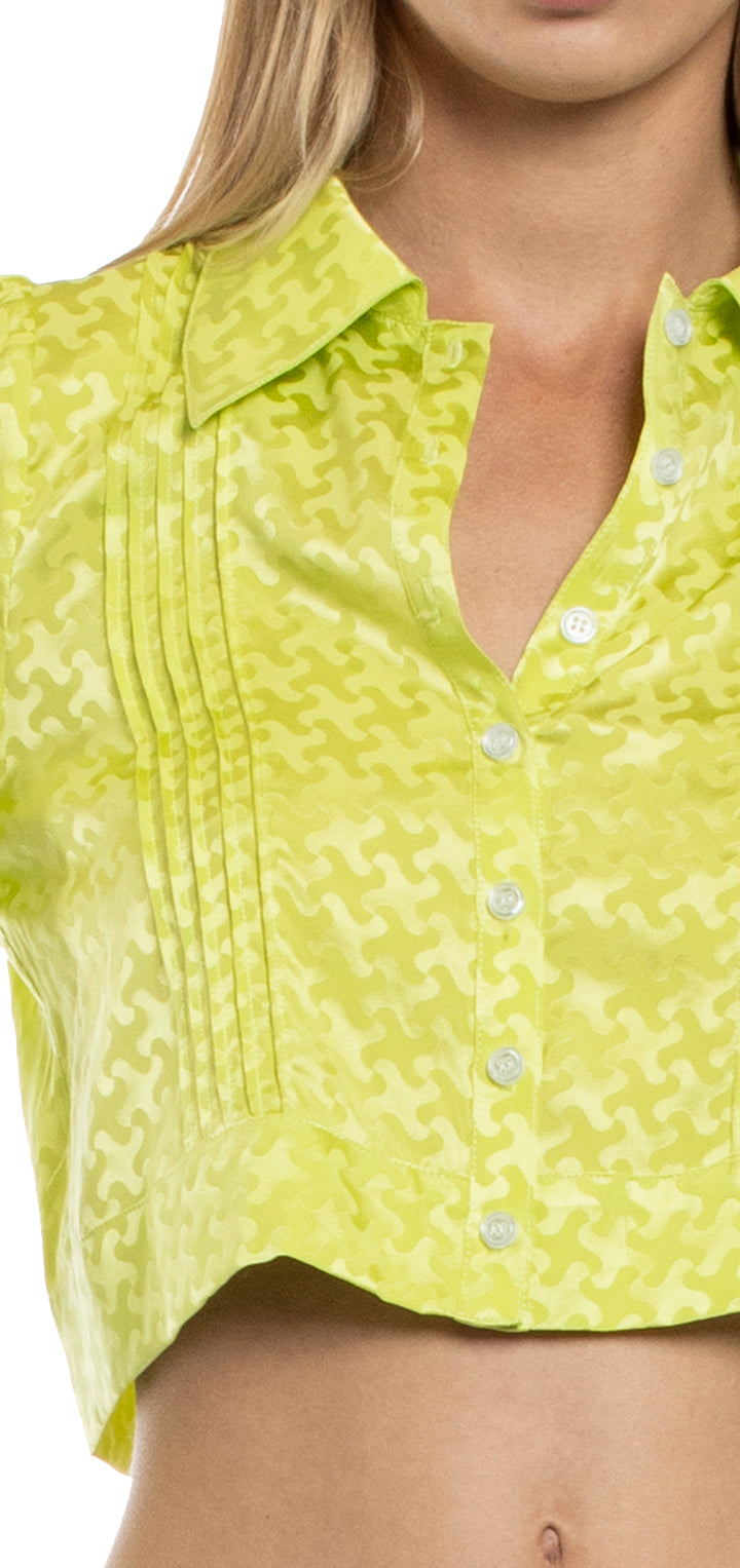 Bonnie Silk Shirt - Sea Green
