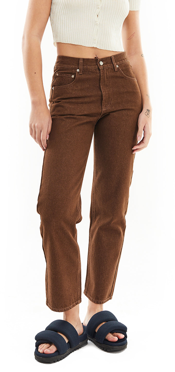 Moa High waist straight leg denim- Brown Denim