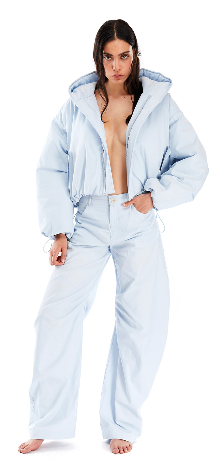 Juice crop Bomber- Light Blue