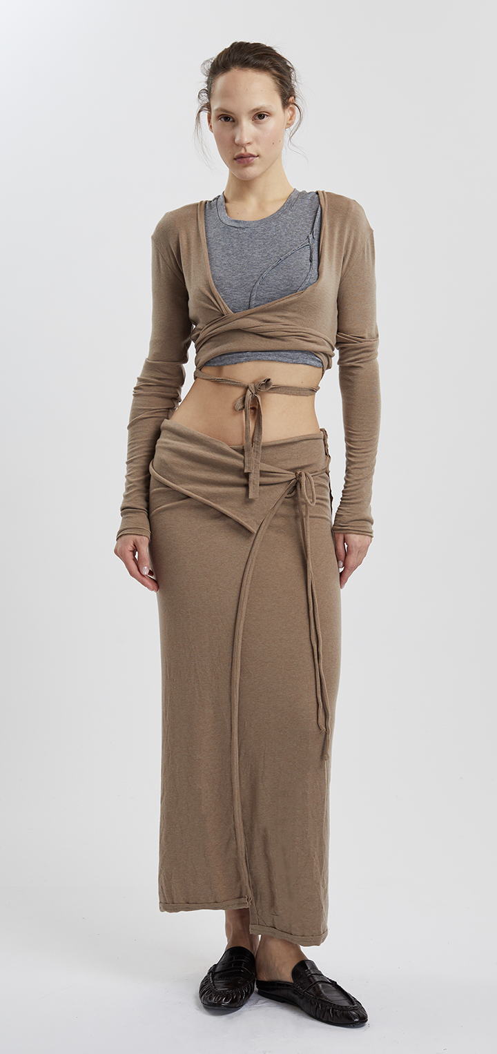 Papper wrap top - Brown