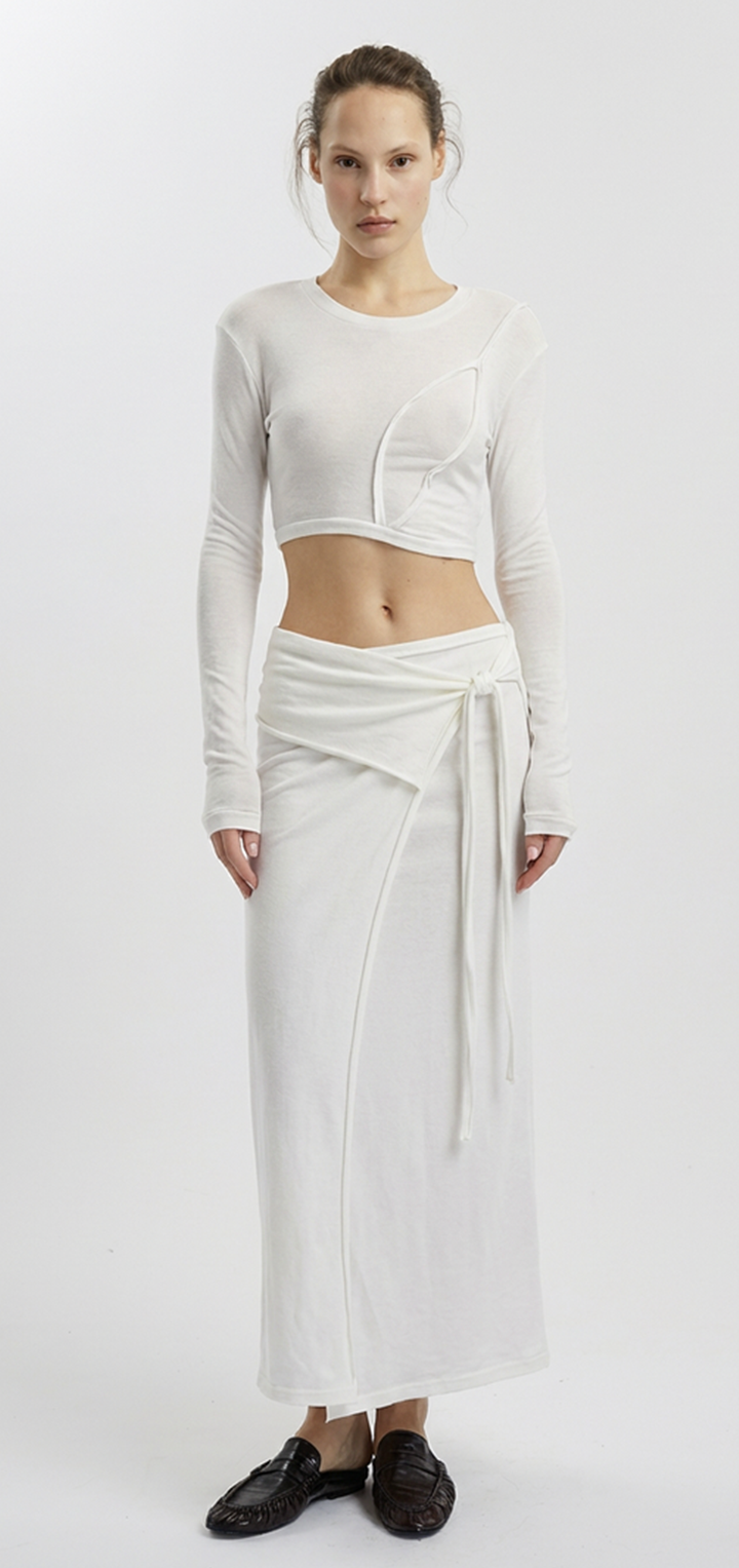 Papper crop top- White