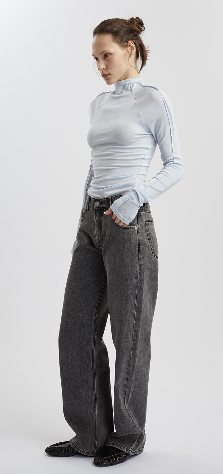 Papper Turtleneck long sleeves shirt - Light blue