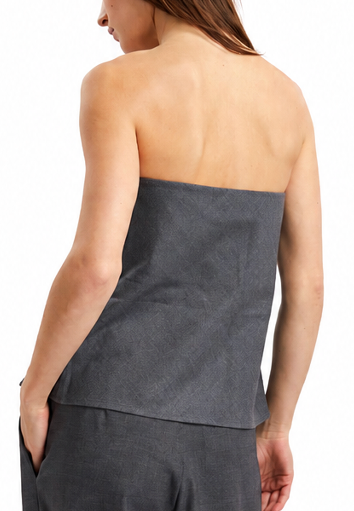 Sana strapless top- Dark Grey