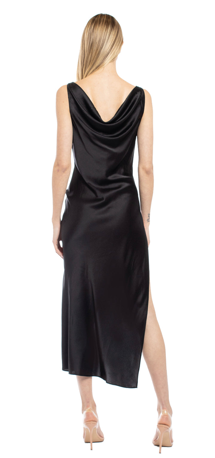 Venus Silk Dress - Black