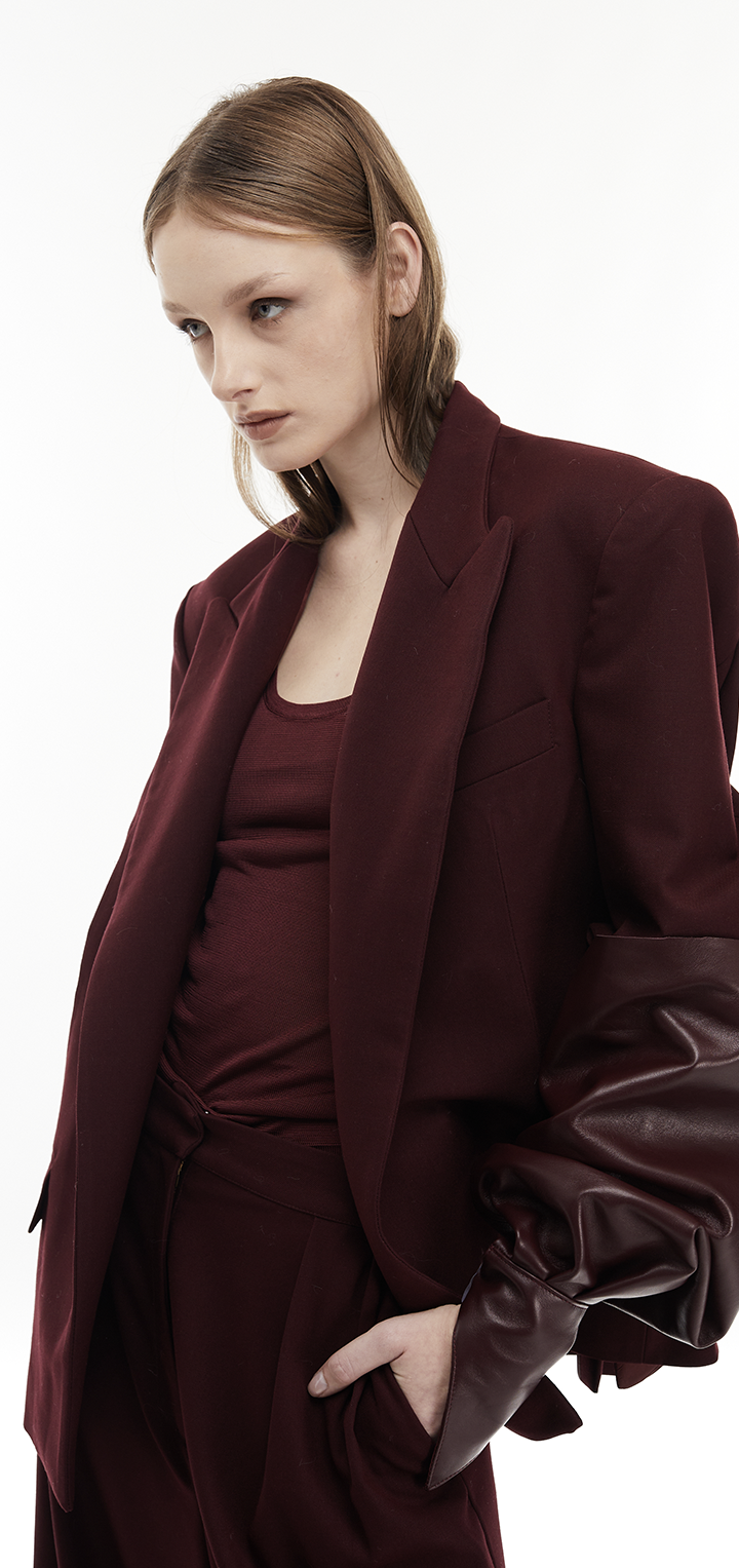Doris jacket- Burgundy