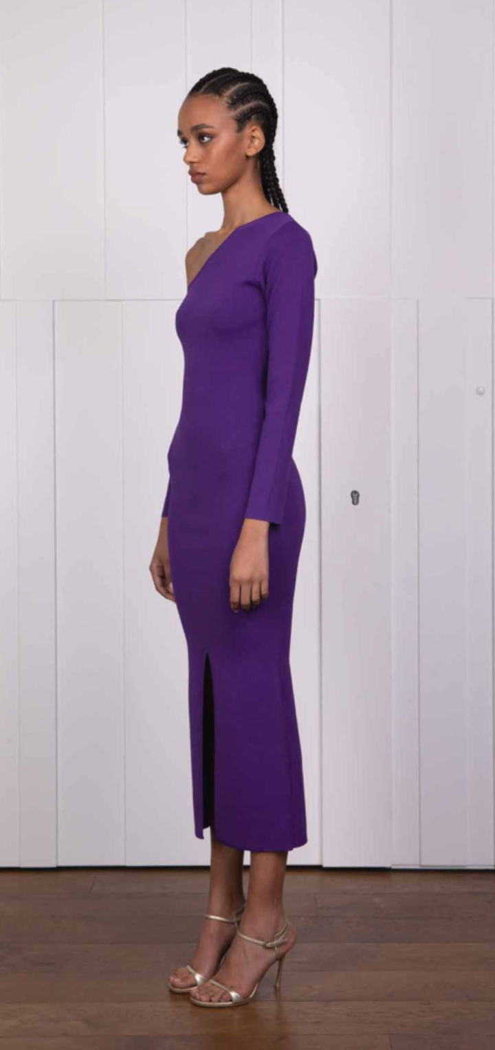 Federica Long Sleeve Dress - Purple