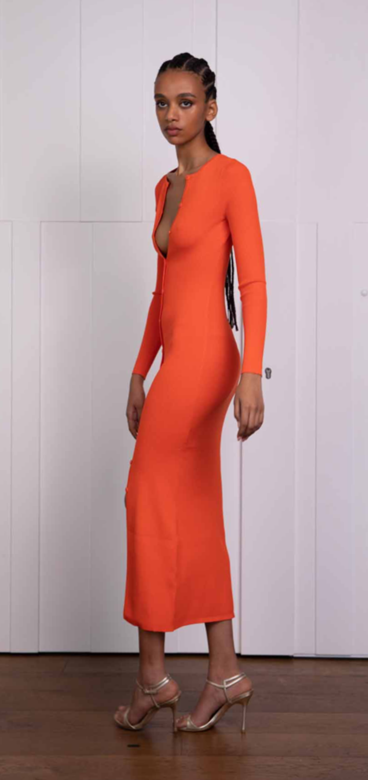 Ambra Knit Dress - Orange