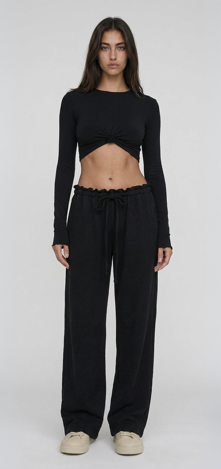 Papper ripple pants - Black